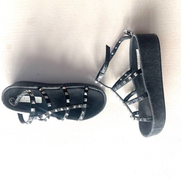 Steven by Steve Madden Studded Gladiator Sandals – Black - Picture 4 of 5